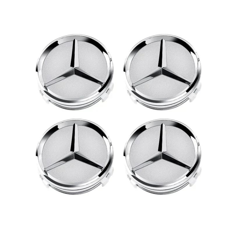 

C200 E200 For Mercedes Benz 4pcs 60mm Car wheel Hub Cap Emblem badge for Mercedes Benz C180 E300 GLC W163 W166 W167 W204 W205 W2