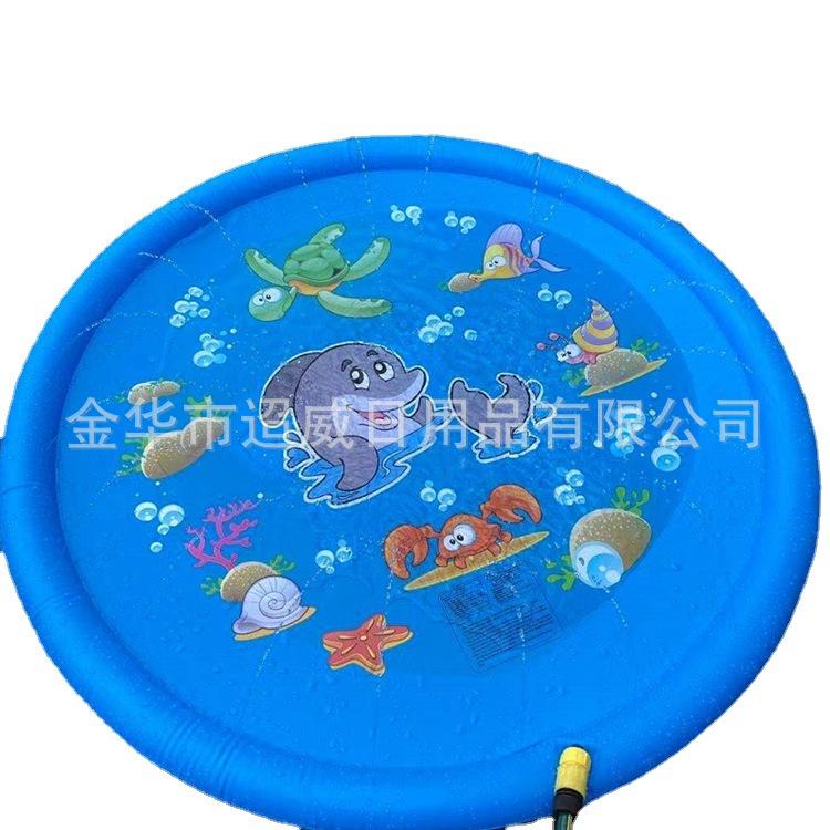 Dolphin Two-Color PVC Outdoor Sprinkler Pool Pad