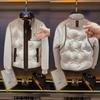 Mens Fashion Casual Cotton Puffer Jacket Warm Winter Stand Collar Basic Style