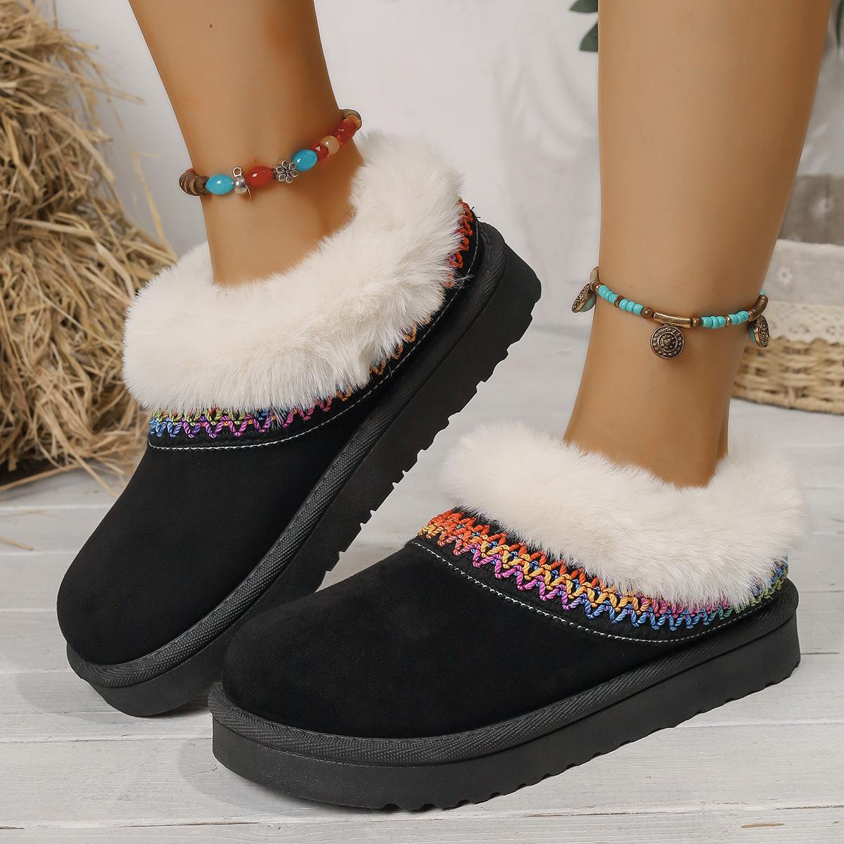 

Новые зимние сапоги на толстой подошве, с увеличенной высотой и плюшевой изоляцией. Полусапоги из хлопка с утолщенными плюшевыми тапочками 36 чёрный