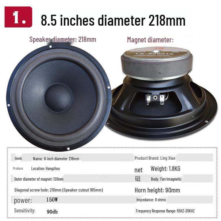 5, 6, 8, 10, 6.5, 12-inch Mid-Bass and Full-Range Home Audio Speaker