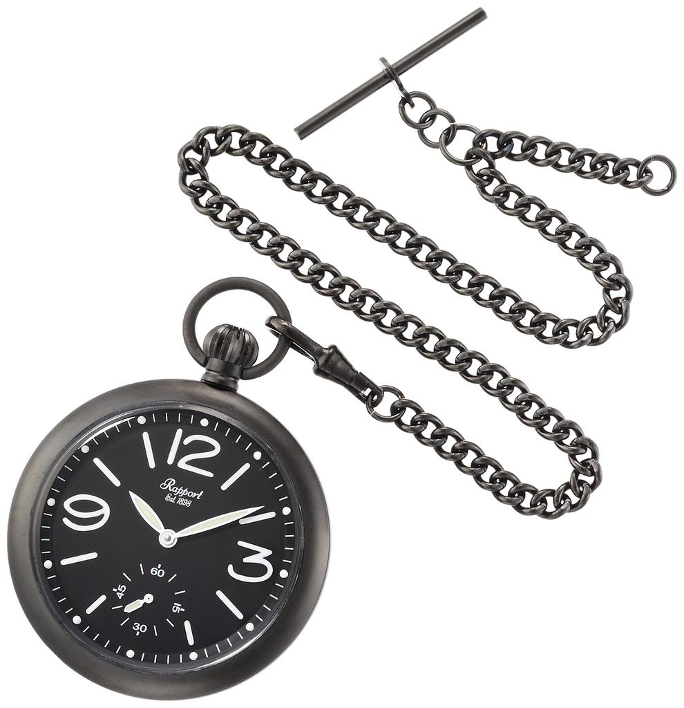 Pocket Watch PW35 Genuine Import Black [Raport]