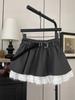 Retro High-Waist A-line Skirt with Anti-Exposure Lining