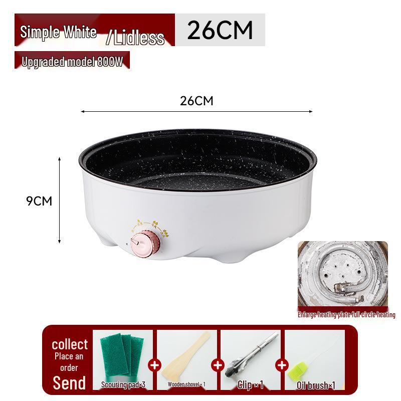 Korean Style Multi-Functional Non-stick Electric Griddle & Frying Pan with BBQ Grill for Home and Dorm Upgraded Grill Pan