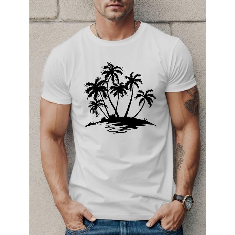 Coconut Palm Men's Short Sleeve T-shirt Summer T-shirt Top
