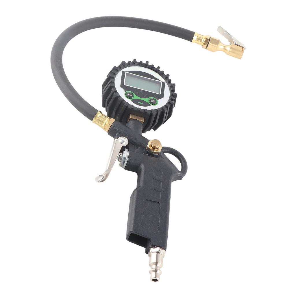 LCD Tire Inflator with Digital Pressure Gauge 1 4in NPT Quick Connector 200Psi Tire Inflator