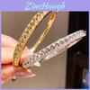 Copper Zirconia Embellished Bangle Fashion Jewelry For Office Wear