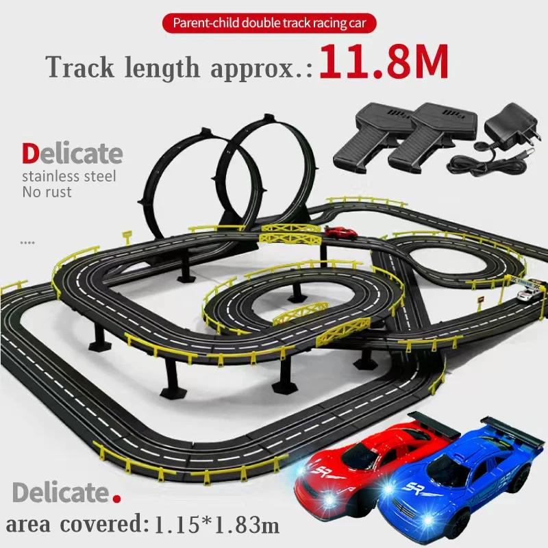 Electric 1/43 Rail Car Double Racing Track Toy Autorama Circuit Voiture Remote Control Car Electric Railway Slot Race Car Toy