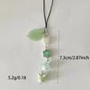 Handmade Four Leaf Clover Beaded Phone Charm Y2K Cute Cat Totoro Keychain Cybercore Cell Phone Chain Pendant Key Ring Bag Decor