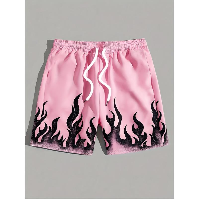 Ink Wash 3D Gradient Print Men's Shorts Summer Hawaiian Beach Casual Loose Sports Quick-Drying Swim Trunks