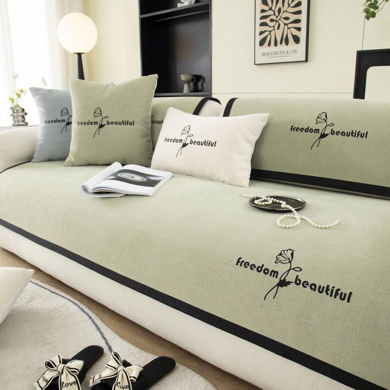 

Подушка для дивана из синели, универсальная нескользящая подушка для дивана Four Seasons, роскошная высококачественная подушка для дивана, полотенце 70*70cm