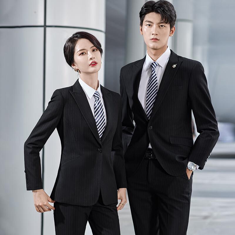 Kaseye Unisex Slim Fit Striped Business Suit Set