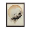 Zen Circle Zen Circle, 50X70 Cm, Dark Brown Wooden Frame, 230 Gsm Matte Paper
