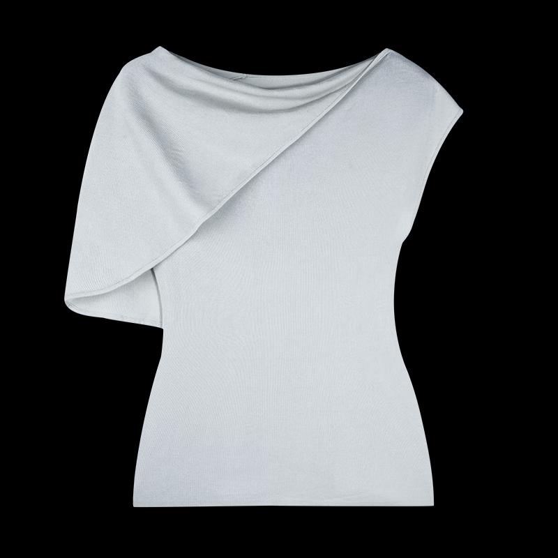 HECO Lingyu 2025 New Chinese Style Lyocell Knit Short Sleeve T-shirt