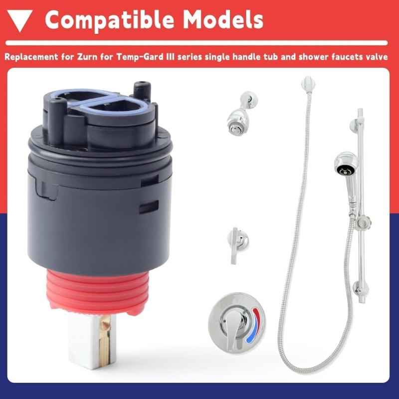 Sturdy Plastic Mixing Cartridge for Kitchen and Bathroom Faucets Ensuring Constants Water Temperature Control Flows