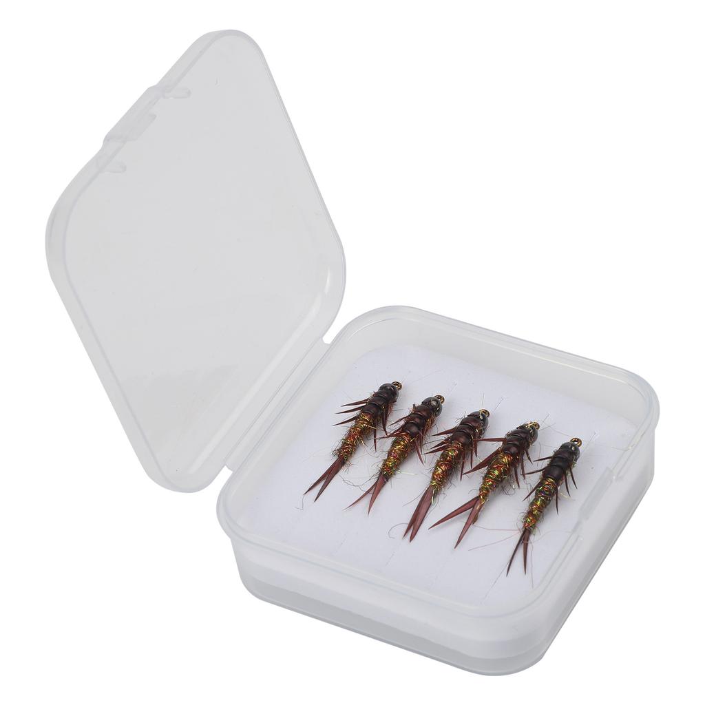 10# Barbed Hook Fishing Lure Set Insects Bait Fly Nymph Stonefly Lure