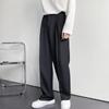 2024 New Men White Straight Pants Fashion Korean Loose Suit Trousers Casual Draped Baggy White Wide Pant Male Streetwear