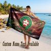 Morocco Football Design Beach Towel Custom Text Large Towel for Beach Vacation
