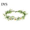 Green Leaf Hair Wreath Bridal Flower Crown Fairy Style Artificial Flowers Eucalyptus Forest Headband Chaplet Head for Weddings Beach Vacation
