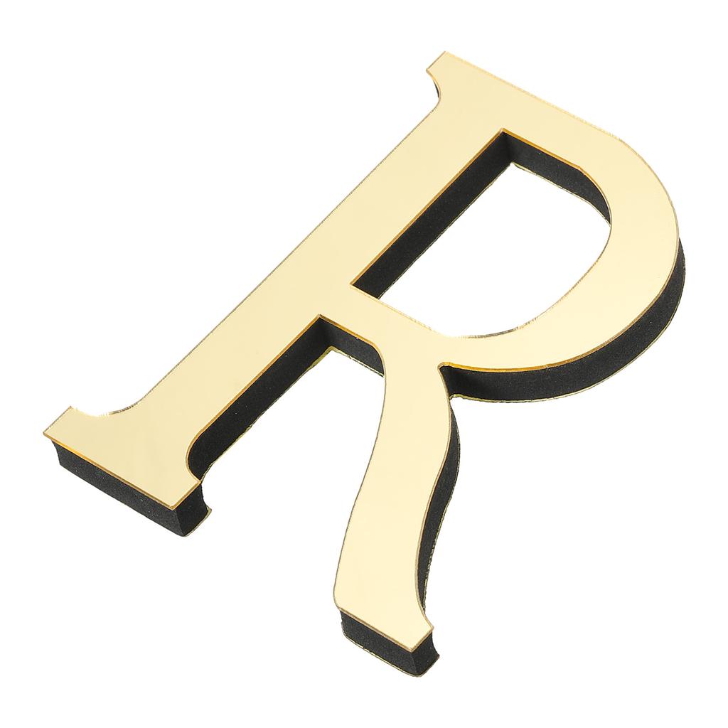 Adesivo de Parede Acrílico Espelhado 3D 10cm 26 Letras Inglesas Adesivos de Parede Decalques Autoadesivos Arte de Parede Murais Casa Festa Dourado Claro