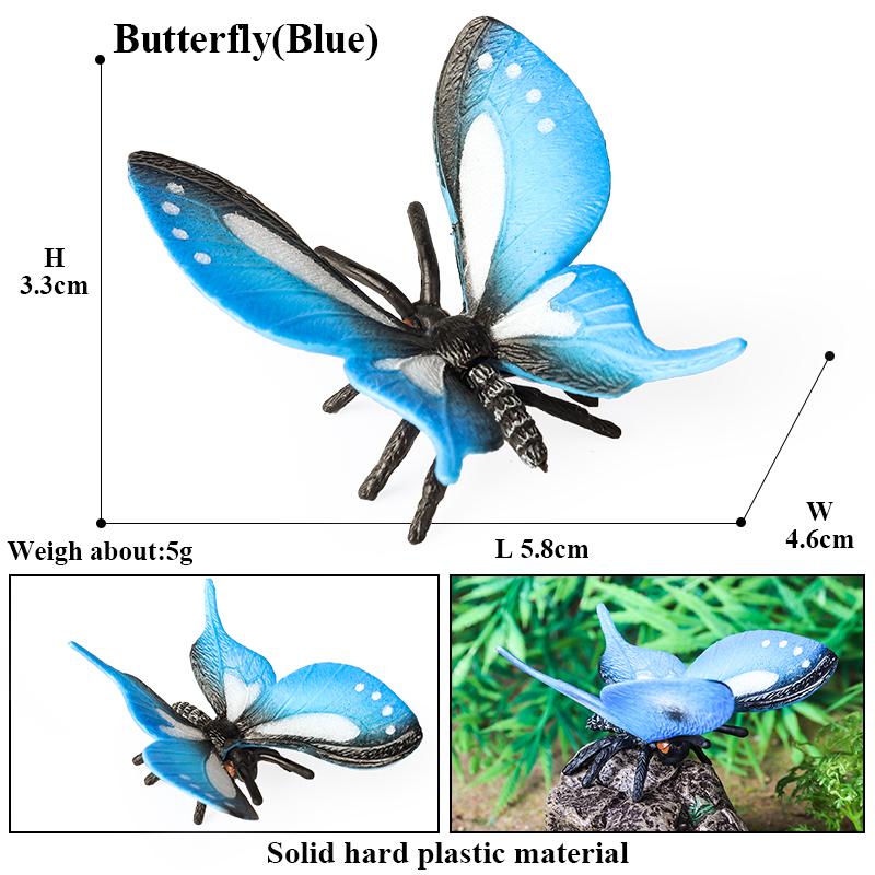 Oenux Insect Animals Model Monarch Actias Ningpoana Swallowtail Butterfly Growth Cycle Garden Figurine Education Kid Toy Gift