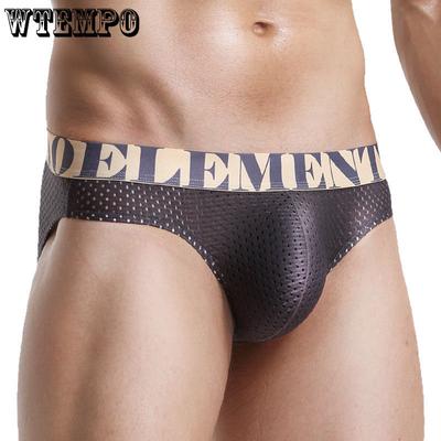 1PC Männer Enge Transparente Unterwäsche Briefs Mesh Loch Atmungs Dünne Dreieck Shorts Höschen Unterhose Mann