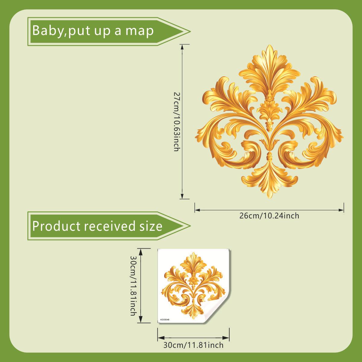 

Элегантная золотая наклейка на сиденье унитаза, водостойкая, самоклеящаяся, съемная декаль для декора ванной комнаты, туалета 30x30cm разноцветный