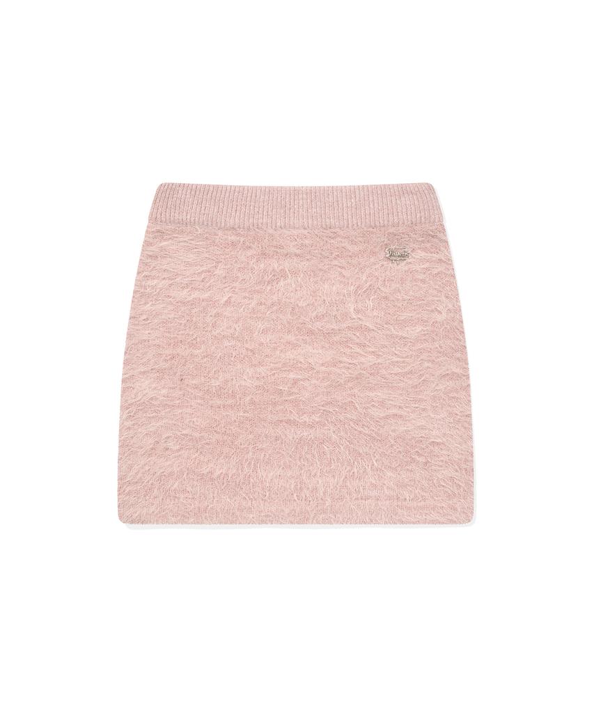 Pallet Hairy Knit Skirt Pink