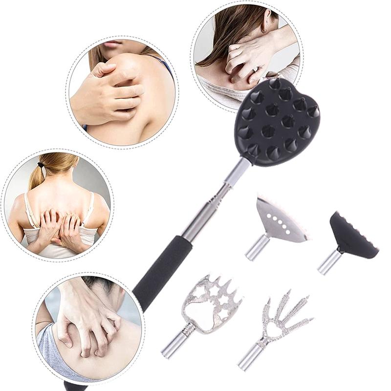 1pcs 2/5in1 Back Scratcher Telescopic Scratching Back Scratcher Massager Scraper Extendable Telescoping Itch Massage Relaxation