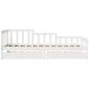 Daybed with Drawers White 80x200 Cm Pine Wood