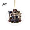 Office Christmas Holiday Decor 250th Anniversary Acrylic Hanging Ornament, Double Side Printed Festive Indoor Outdoor Seasonal Ornament for