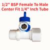 1/4" 3/8" OD Tube Tap Shut off Ball Valve POM Quick Fitting Connector Tee Elbow Reducer Aquarium RO Water Filter Reverse Osmosis
