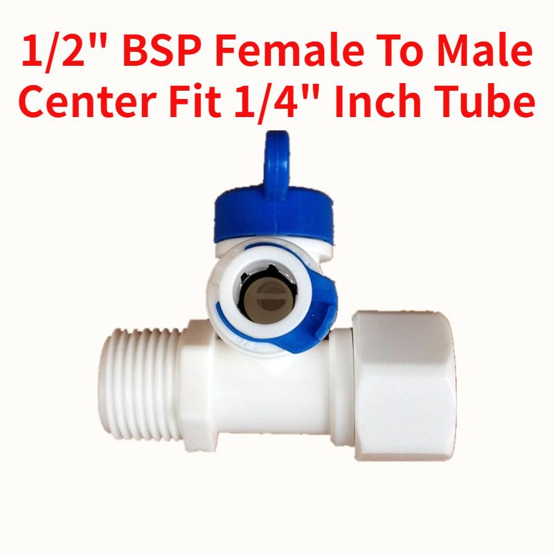 1/4" 3/8" OD Tube Tap Shut off Ball Valve POM Quick Fitting Connector Tee Elbow Reducer Aquarium RO Water Filter Reverse Osmosis