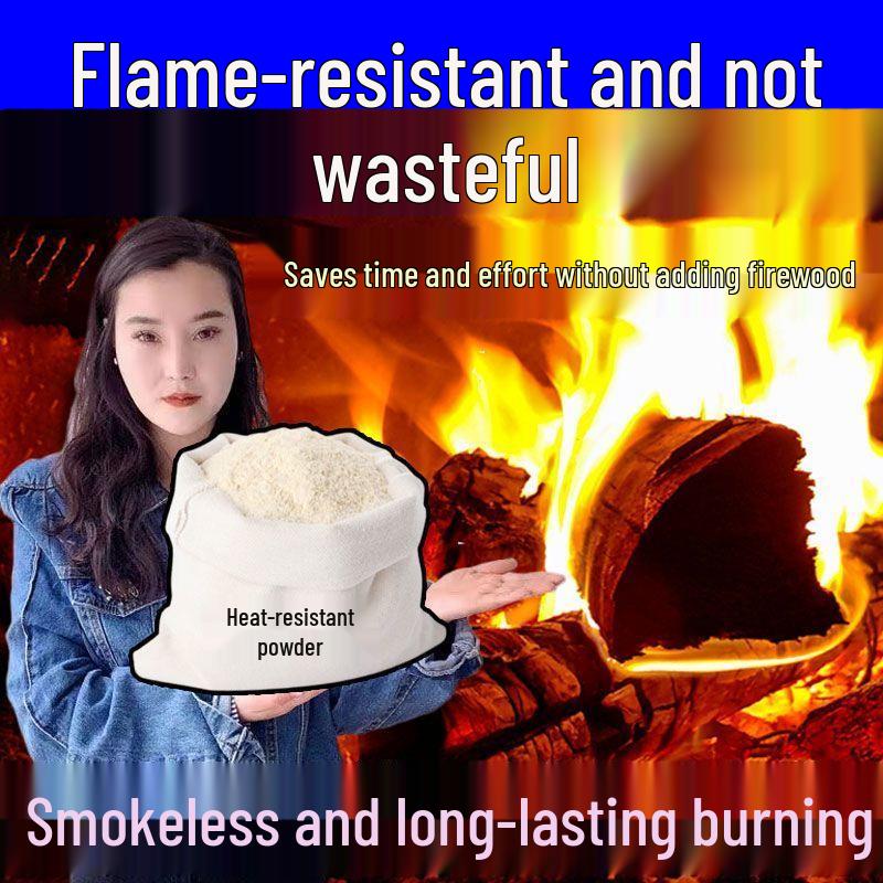

Fireproof Burn-Resistant Powder for Quick-Burning Wood & Coal - Durable Outdoor Fire-Starting Aid