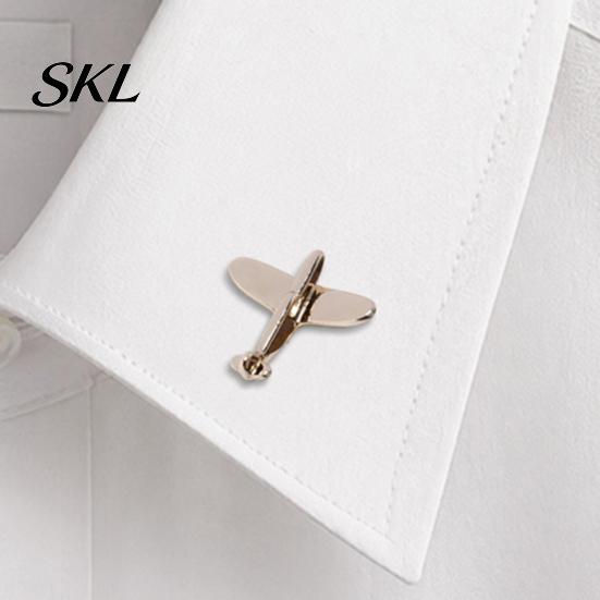 Brooch Men Suit Brooch, Airplane Design Lapel Pin with Clip-on Pin, Formal Wear Smooth Polished Alloy Badge for Casual Accessory Cardigan