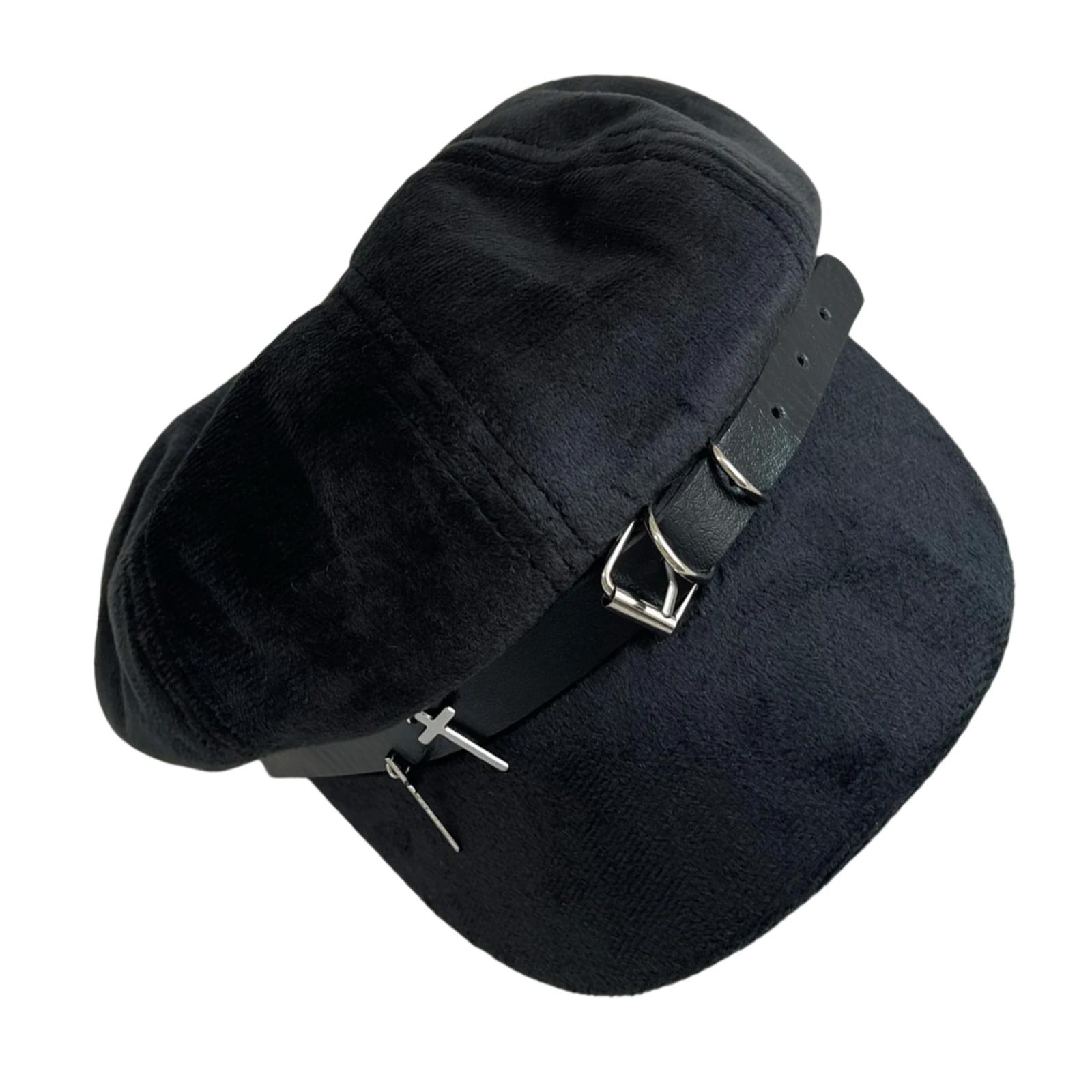 

Ретро стили берет милый крутой панк берет шляпа готика кресты берет шляпа для модных нарядов чёрный