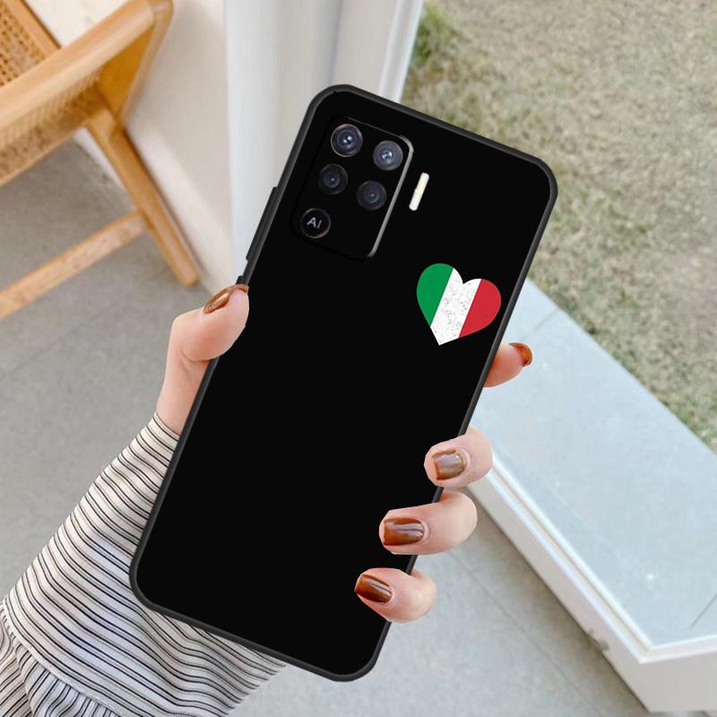 Flag Italy Case For Oppo A5 Pro A15 A17 A57 A77 A18 A38 A58 A78 A98 A94 A74 A54 A40 A60 A80 A16 A76 A96