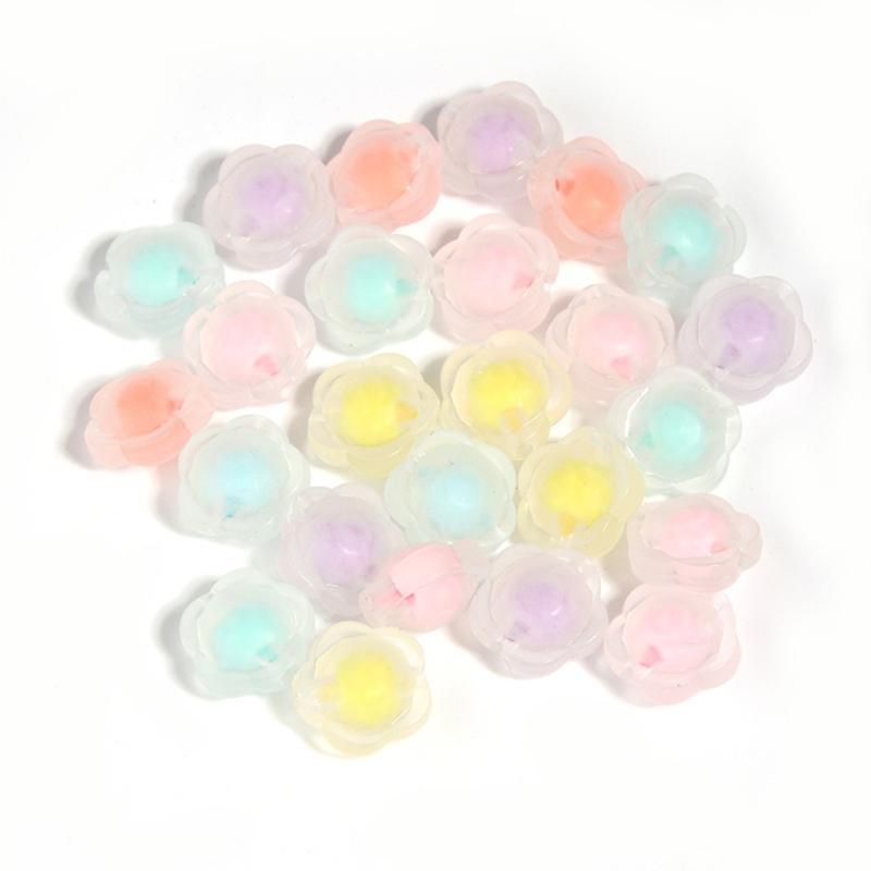 200PCS Craft Beads 12mm Jewelry Making Part Decorative Beads Beads Acrylic Texture Loose Beads Set for Jewelry Making