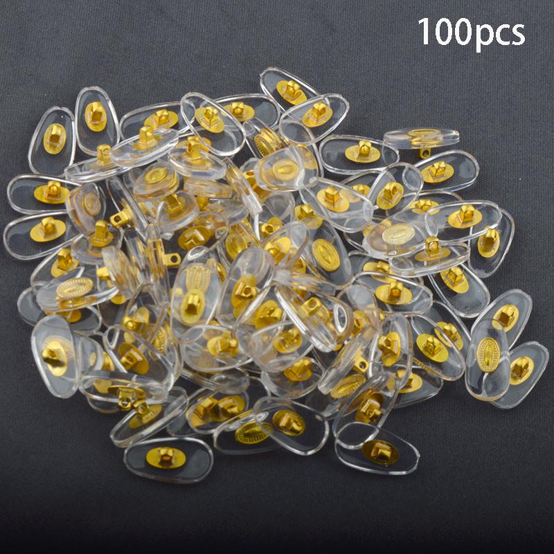 

100pcs Screw In 14mm Eyeglasses PVC Nose Pad With Metal Core Glasses Repair Accessories