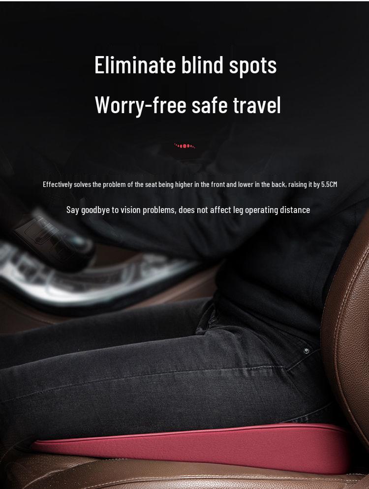 Podkładka podwyższająca do fotelika samochodowego z nachyleniem dla głównego kierowcy - Oddychająca, silikonowa konstrukcja antypoślizgowa dla mężczyzn i kobiet