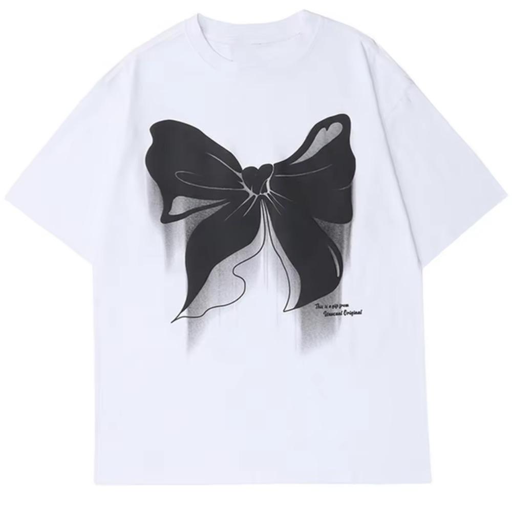 Butterfly T Shirt For Men Y2k Anime Short Sleeve Tees Tops 2023 Summer Hip-Hop Streetwear 100% Cotton Women Oversized T-Shirt