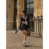 Marshengding College Mulbada American Sexy Stylish High Waist Slim Looking Bows Shoelace A- Line Pleated Skirt