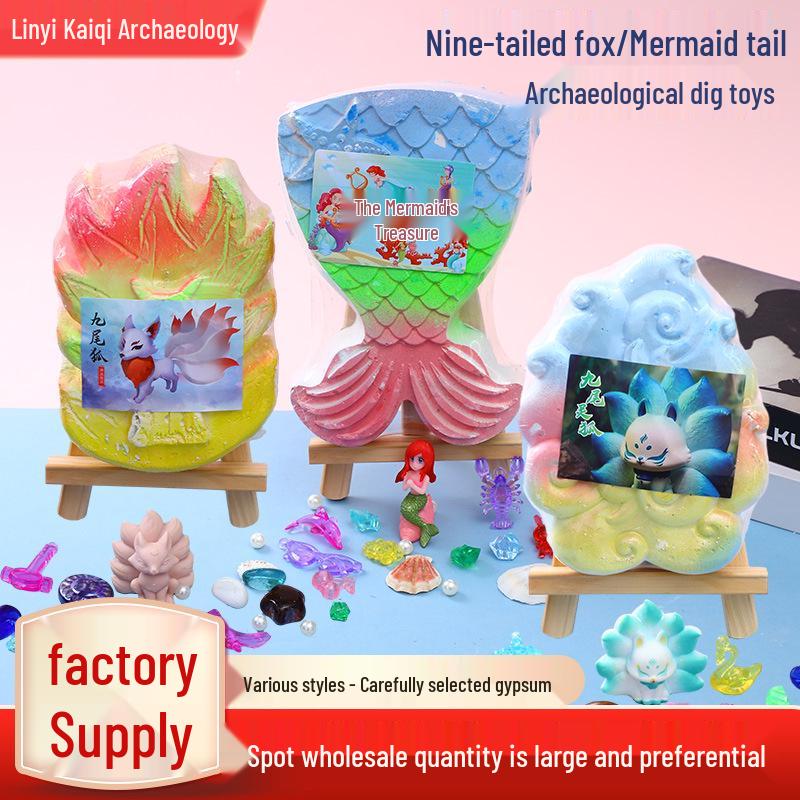 

Mermaid Fishtail Gem Dig Kit: Kids Archaeological Treasure Toy