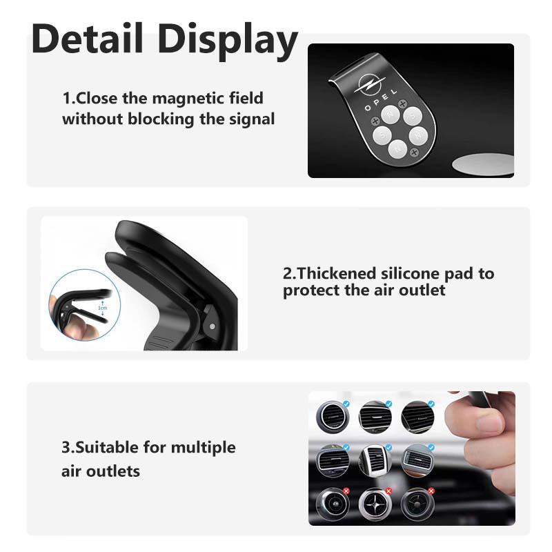 AAADS1 For Opel Car Magnetic Phone Holder Adjustable 360 Degree Rotation Navigation Holder Corsa D Astra G H J K F Mokka C Zafira B