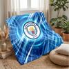 Manchester City Theme Blanket Soft Flannel Blanket Plush Throw Blanket Cozy Sofa Bed Blanket for Home Decor