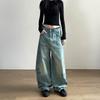 Unisex American Retro Scimitar Loose-Fit Wide-Leg Jeans