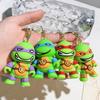 Kleurrijke PVC Ninja Turtles Sleutelhanger Schattige Siliconen Tassenhanger Voor Kinderen Cadeaus