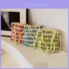 Trendy Korean Style Knitted Parent-child Shoulder Bag For Kids Stylish And Breathable