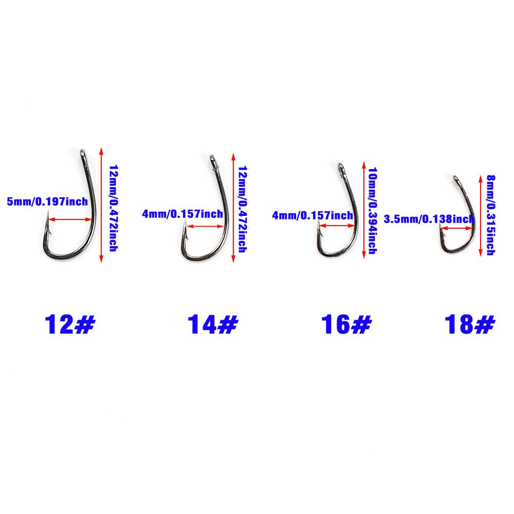 100Pcs Carp Fishing High Carbon Steel Barbed Curved Nymphs Scuds Pupa Fly Tying Hook For Tying Trout Bass Perch Fishing Lure