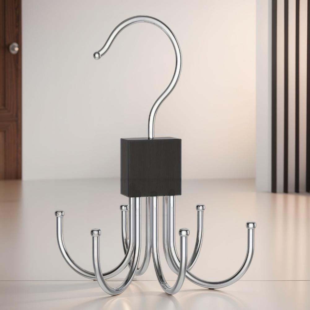 Belt Hanger 360° Rotating Closet Belt Organizer Stainless Steel Wardrobe Six Claw Hook for Belt Bra T-Shirt Pants